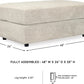 Soletren Oversized Ottoman Off White Modern Furniture