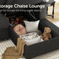 Dark Grey Sectional Sleeper Sofa With Pull Out Bed