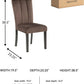 Pair Contemporary Velvet Dining Chairs Chocolate Brown
