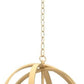Gilded Orbital Chandelier Three Light Pendant Fixture-3