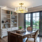 Gold Crystal Ceiling Light 14 Inch Contemporary Style