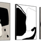 White Contemporary Framed Wall Art 16x24 Three Panel