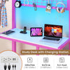 Twin Over Twin Bunk Bed With Desk USB Charging Storage