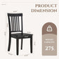 Wooden Windsor Dining Chairs Set Of 6 Dark Brown With Spindle Back