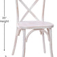 2 Pack Lime Wash X Back Dining Chairs Stackable For Banquet Hall And Dining Room Areas
