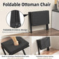 Foldable Foot Stool Black For Contemporary Living Room