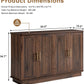 Walnut Sideboard Buffet Cabinet Adjustable Shelves