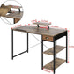 Adjustable Drafting Table with Storage Shelves and Drawer