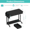 Adjustable Height Rolling Standing Desk with Drawers