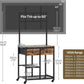 Rustic Brown Entertainment TV Stand Featuring Casters