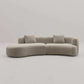 Light Coffee Curved Sectional Sofa For Living Room-3
