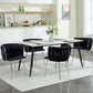 Black Velvet Upholstered Dining Chairs For Couples