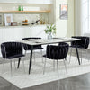 Black Velvet Upholstered Dining Chairs For Couples