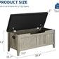 Oakwood Storage Chest Bench With Cushioned Seating