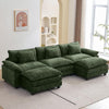 120 Inches Emerald Chenille Modular Sectional Sofa