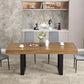 63 Inch Extendable Dining Table Walnut Brown Dining Room