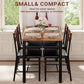 Dining Table Set For 4 Wood Kitchen Table With Upholstered Chairs Rustic Brown