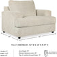 Soletren Contemporary Off White Chenille Upholstered Chair