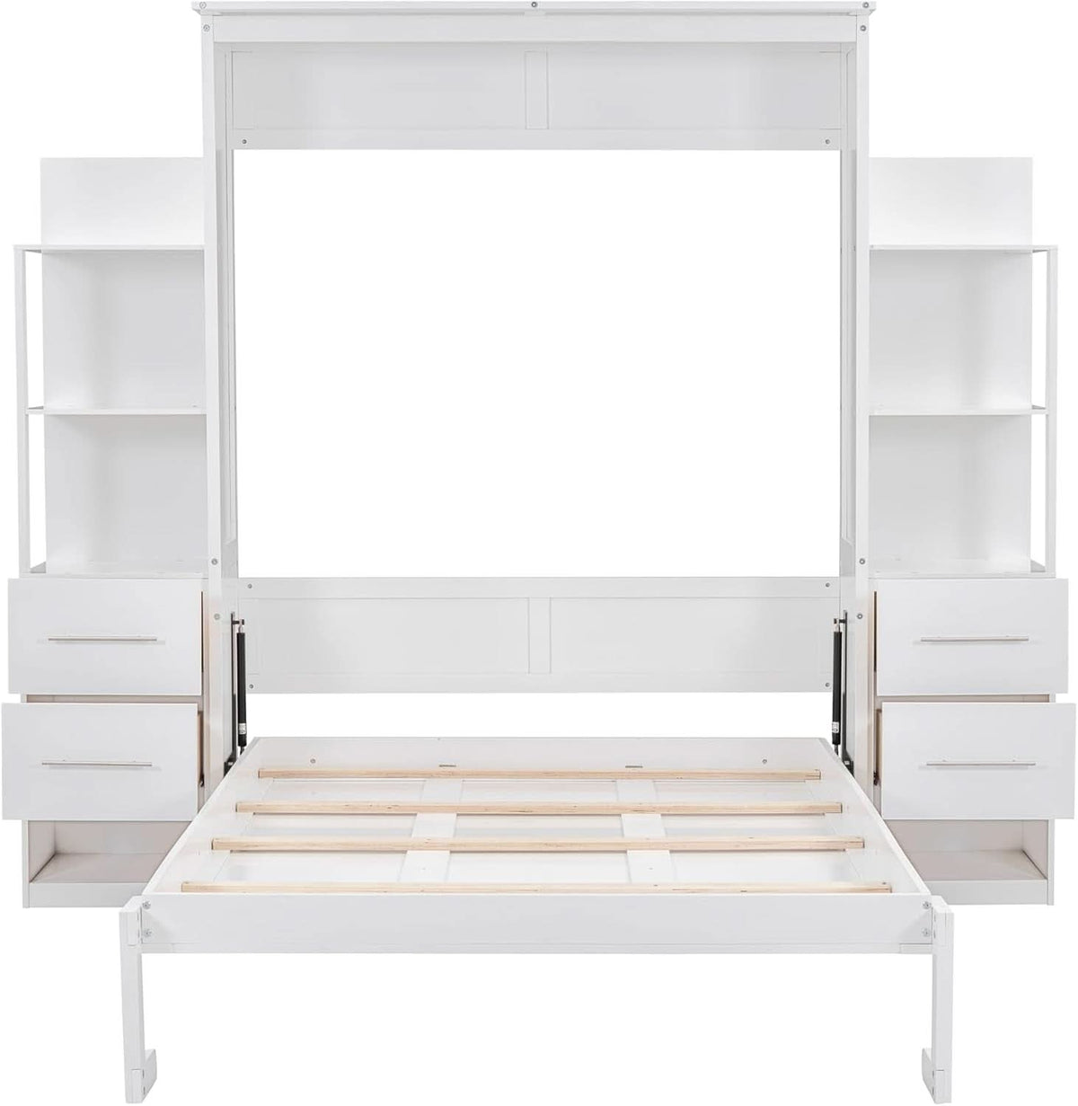 Full Murphy Wall Bed With Wardrobe Storage Solutions-3