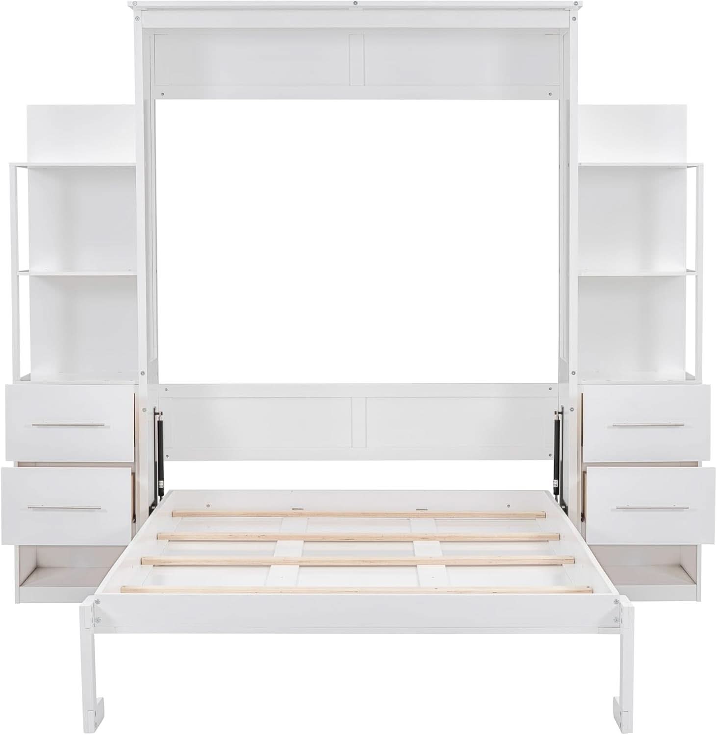 Full Murphy Wall Bed With Wardrobe Storage Solutions-3