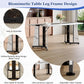 Dining Table Set For Six Seventy One Inch White Marble Top Leather Chairs
