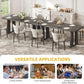 Rectangular Dining Table 70 Inch Rustic Grey For Six To Eight