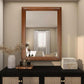 Rectangular Farmhouse Wood Bathroom Mirror 30x40 Brown