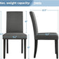 Dark Grey Upholstered Dining Chairs Set Of 4 With Wood Legs