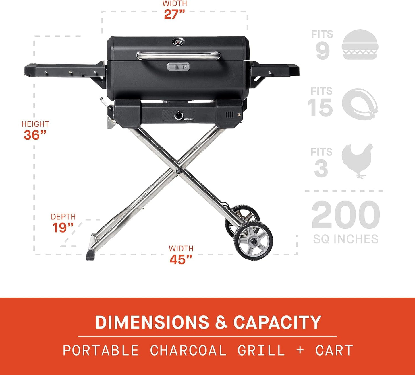 Portable Charcoal Grill Smoker With Analog Control