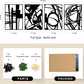 Black Abstract Metal Wall Art 4 Pack Minimalist 3D