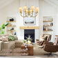 34.6in Eight Light Chandelier Over Table Fixture Living Room-3