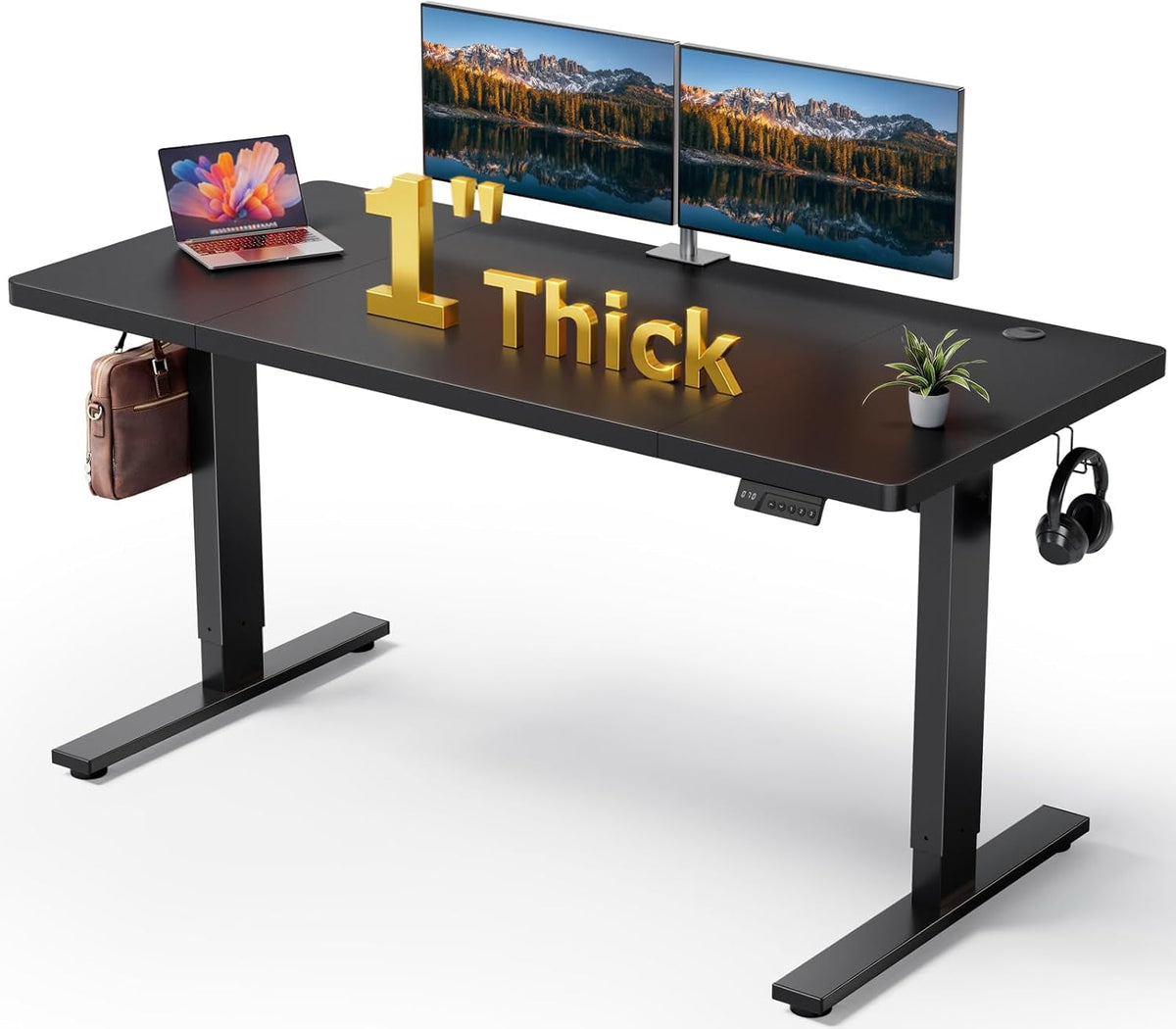 Electric Standing Desk 60x28 Inch Height Adjustable