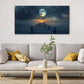 Blue Coastal Seascape Art Canvas Wall Art 20x40Inches