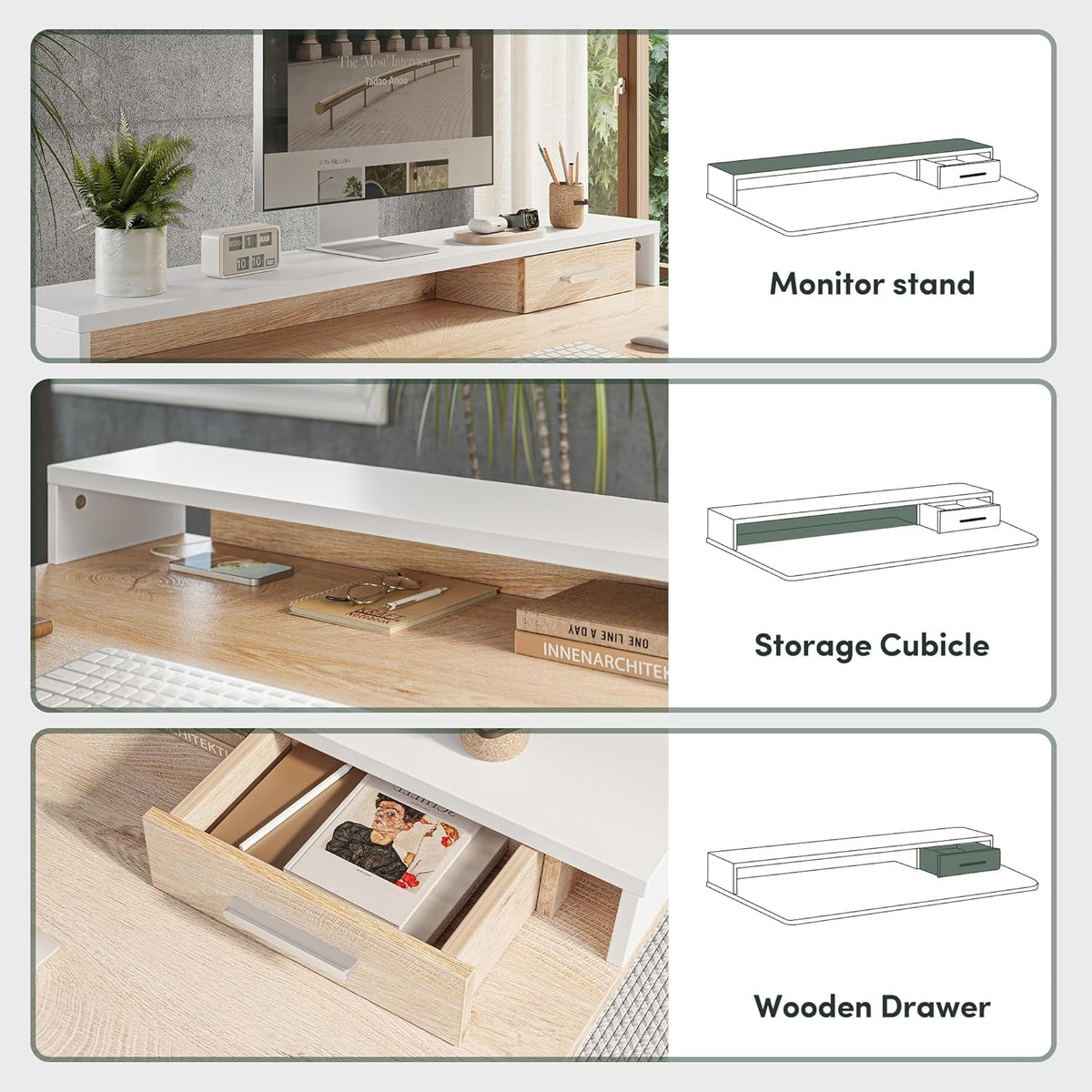 Maple Electric Ergonomic Standing Desk 48x24 Inches