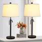 Bedside Table Lamps Jet Black Height Adjustable Modern