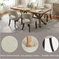 Beige Faux Leather Dining Chairs Ergonomic Design Set
