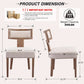 Beige Upholstered Mid Century Dining Chairs Collection