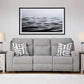 Premium Reclining Sofa Illuminating Gray USB Ports