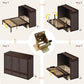 Queen Murphy Bed Cabinet With Hidden Storage Drawers