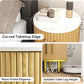 Fluted SeventyInch TV Console Set Premium Wood Coated Edition