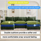 120 Inches Emerald Chenille Modular Sectional Sofa