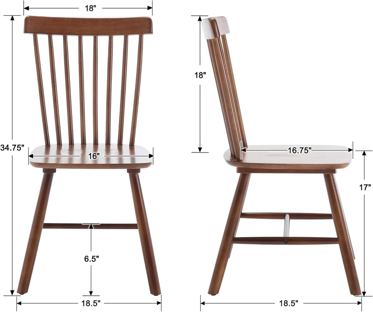 Walnut Windsor Contemporary Dining Chairs Collection Set