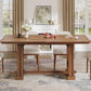 70-Inch Rustic-Style Farmhouse Dining Table Dark Walnut