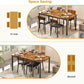 Sixty Three Inch Extendable Dining Table Set Rustic Brown