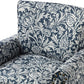 Elegant Floral Wingback Chair With Removable Cushion
