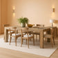 Oak 86 Inch Long Narrow Dining Table With Pedestal Base