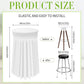White Spandex Cocktail Tablecloths 32 Inch Round Pack Of 4