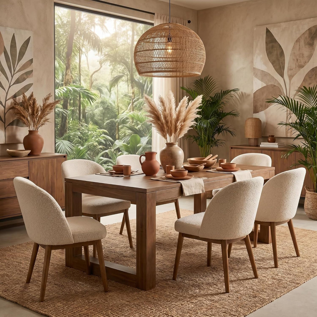 78 Inch Rustic Wood Finish Dining Table With Pedestal