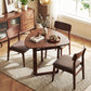 Walnut 31.5 Inch Folding Dining Table Compact Space Saver