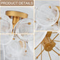 Gold 4 Light Crystal Glass Flush Mount Ceiling Light